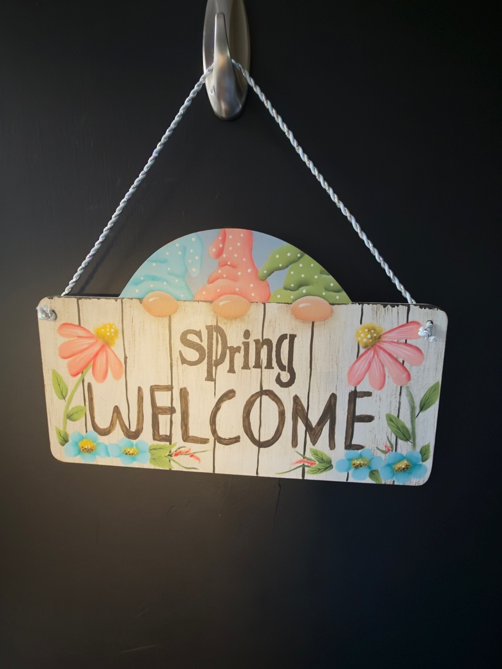Spring Welcome/Snowman Hanging Sign